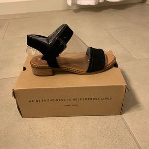 TOMS Suede Low Heel Sandal